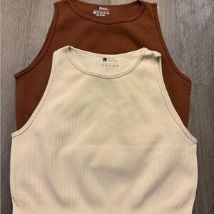 Ribbed 2 pack tank bodysuits